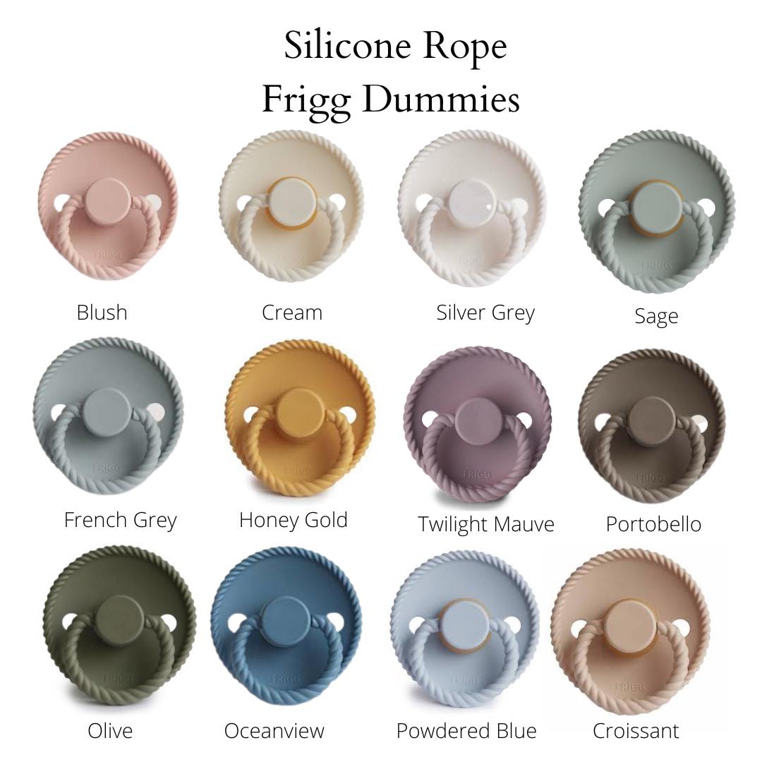 Frigg Rope Silicone Baby Pacifier 6M-18M, 1Pack, Blush - Size 2 - Laadlee