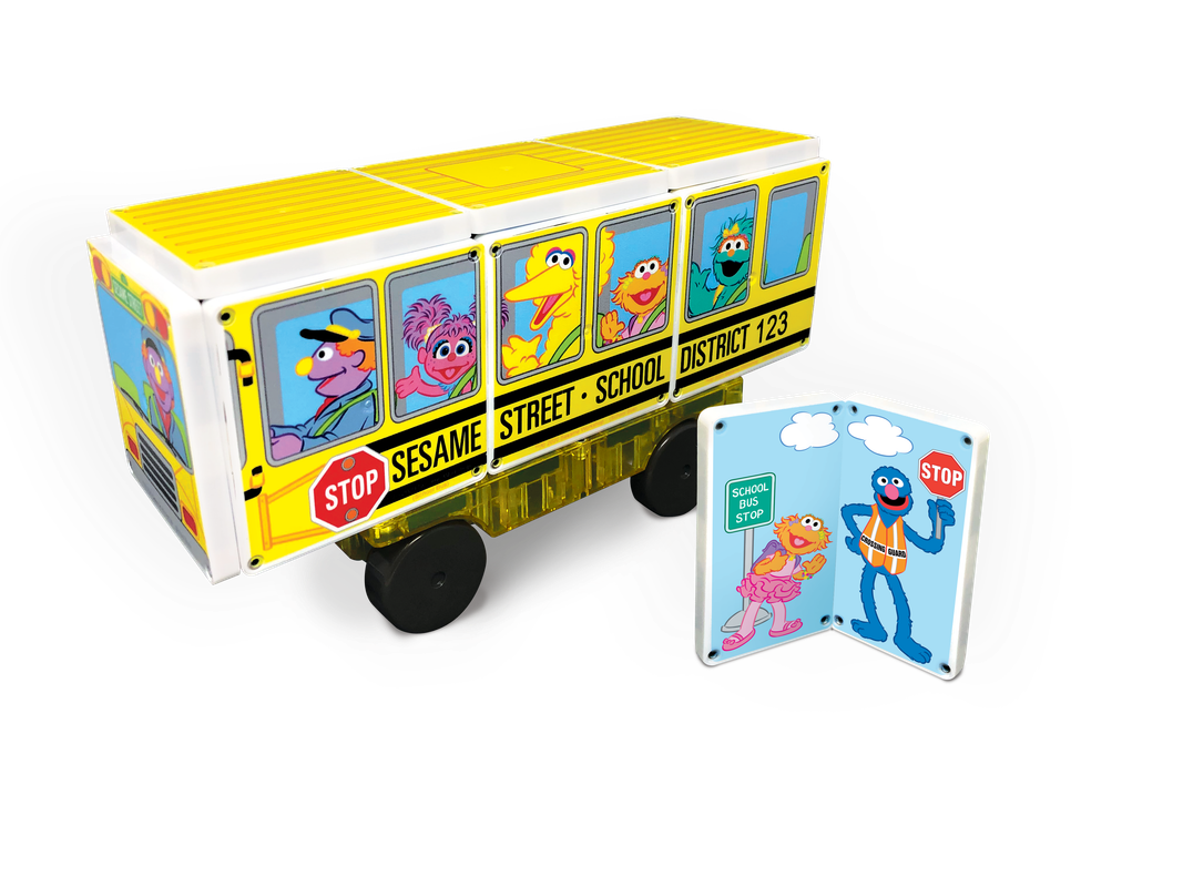 Magna-Tiles Structures Sesame Street School Bus - Laadlee