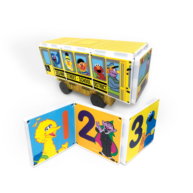 Magna-Tiles Structures Sesame Street School Bus - Laadlee