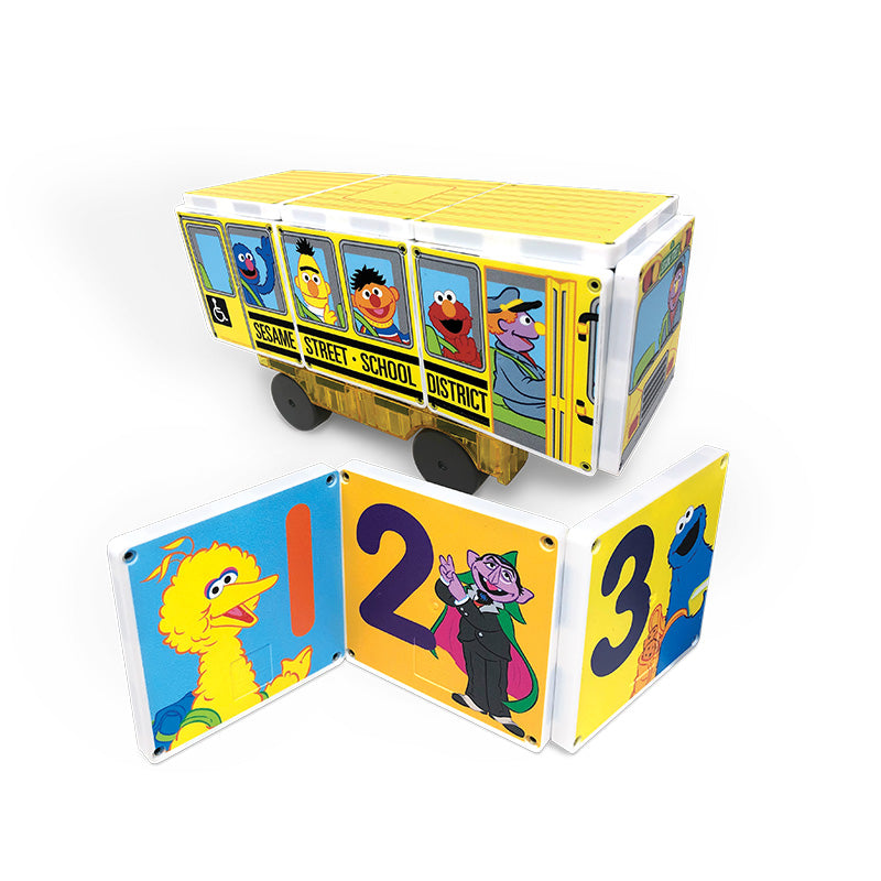 Magna-Tiles Structures Sesame Street School Bus - Laadlee