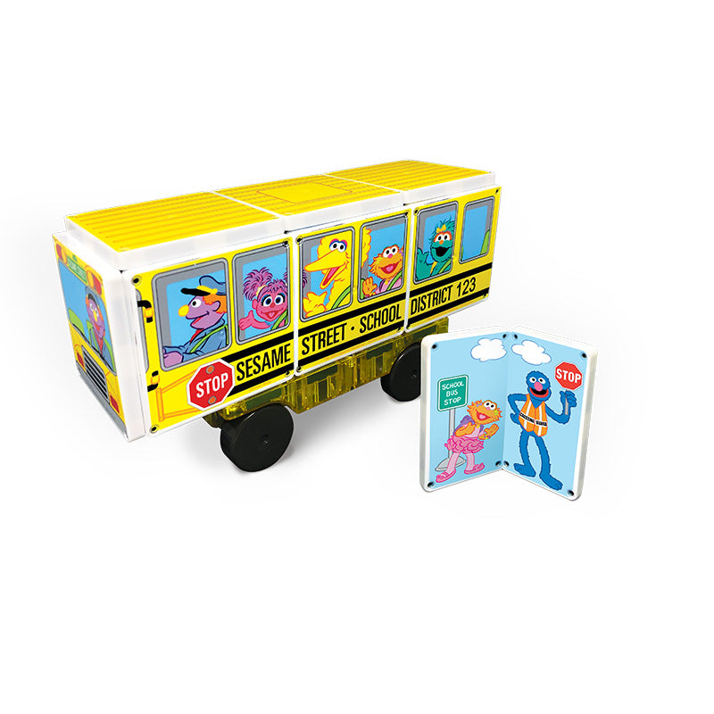 Magna-Tiles Structures Sesame Street School Bus - Laadlee