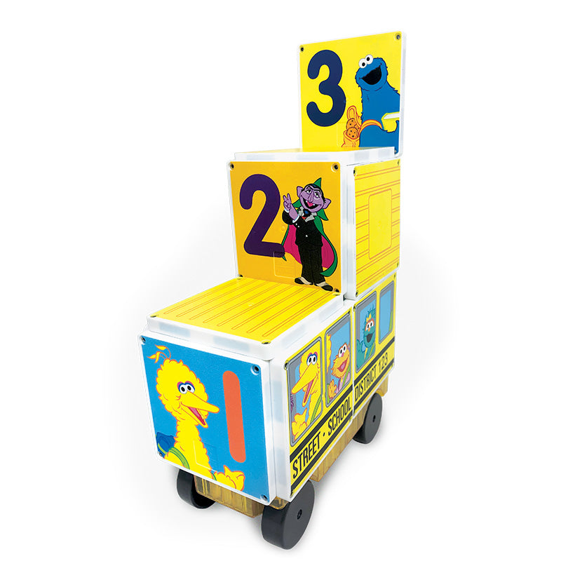Magna-Tiles Structures Sesame Street School Bus - Laadlee