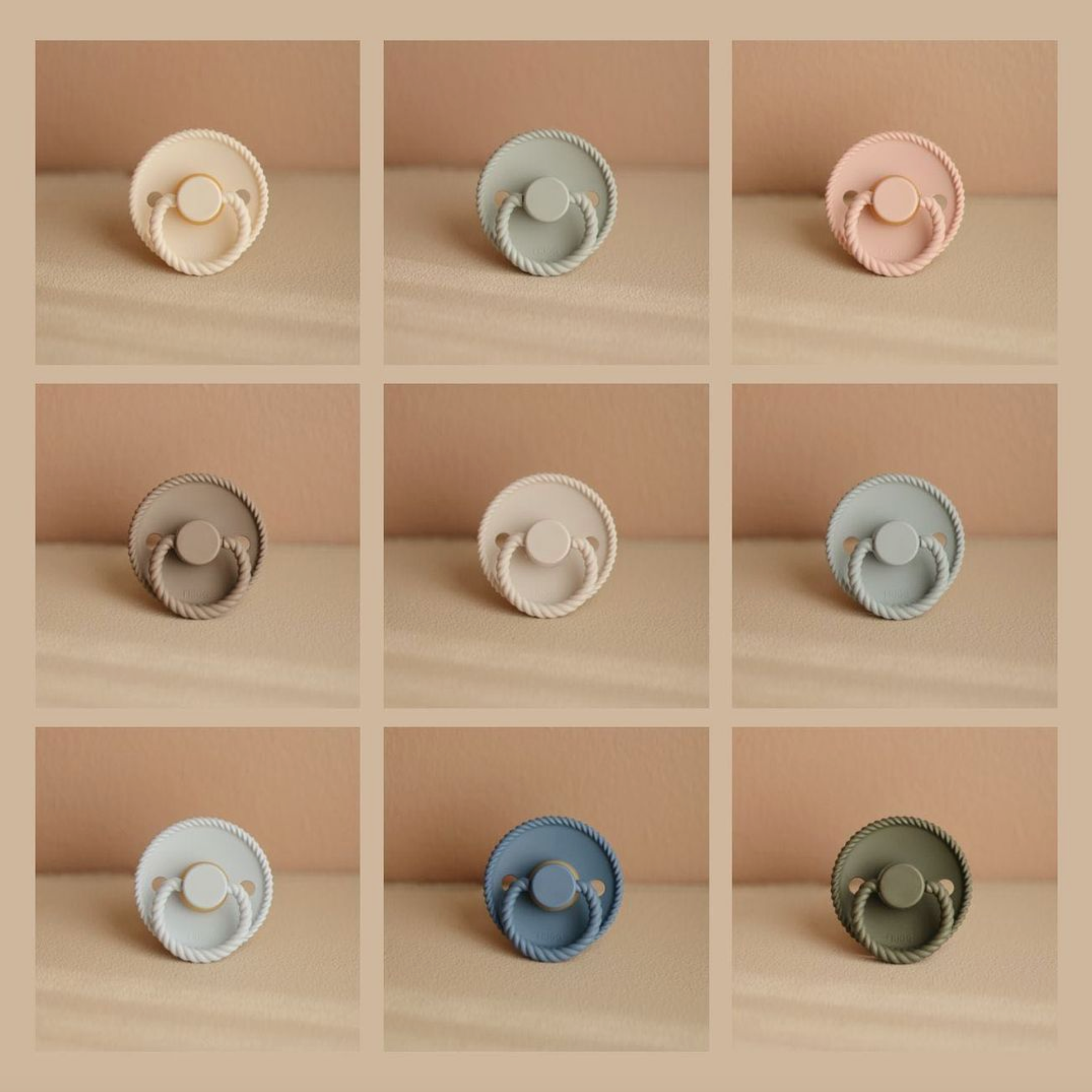 Frigg Rope Silicone Baby Pacifier 6M-18M, 1Pack, Sepia - Size 2 - Laadlee