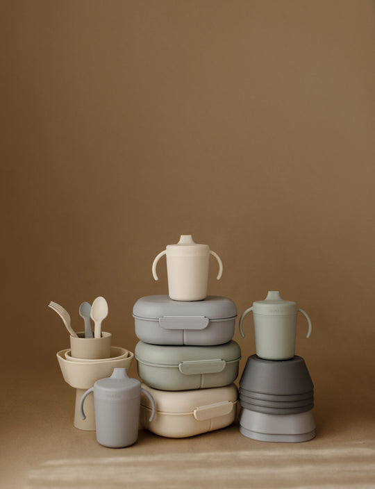 Mushie Trainer Sippy Cup Ivory - Laadlee