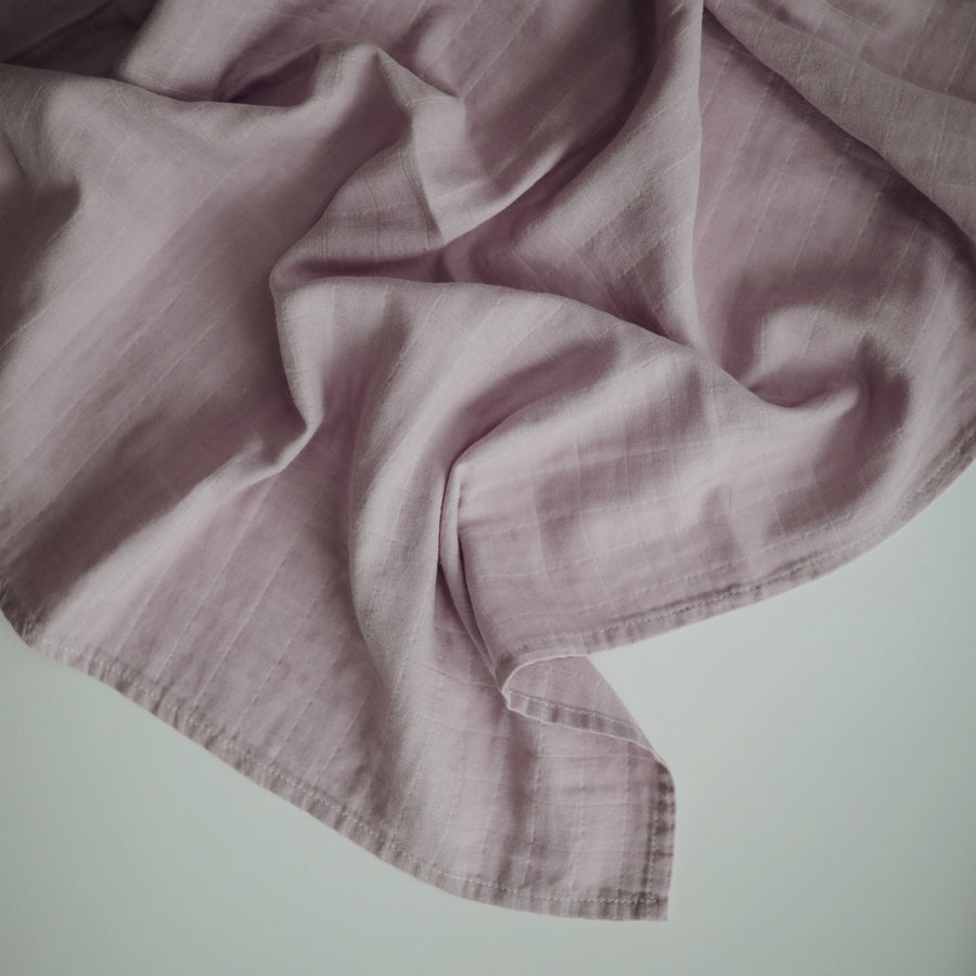 Mushie Swaddle Soft Mauve - Laadlee