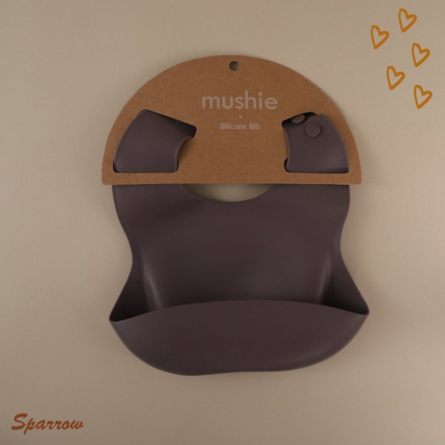 Mushie Silicone Bib Sparrow - Laadlee