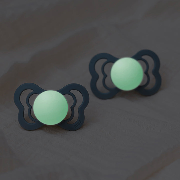 BIBS Supreme 2 Pack Silicone S1 - Sage Glow / Cloud Glow - Laadlee