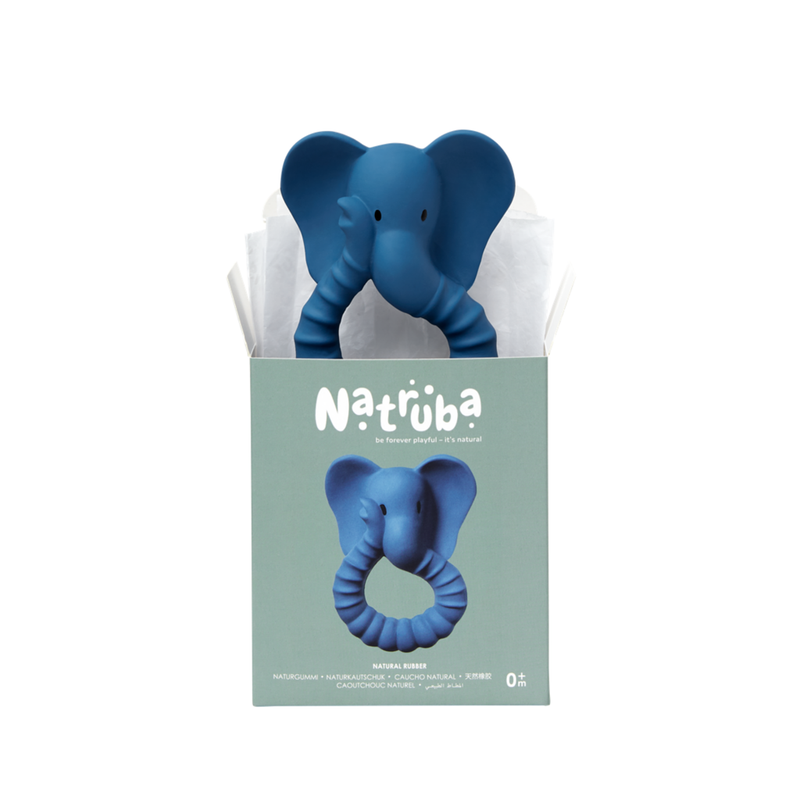 Natruba - Teether Elephant - Blue - Laadlee