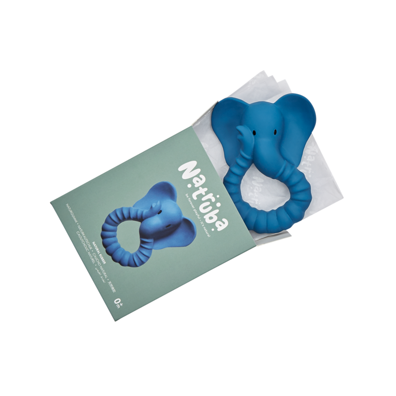 Natruba - Teether Elephant - Blue - Laadlee