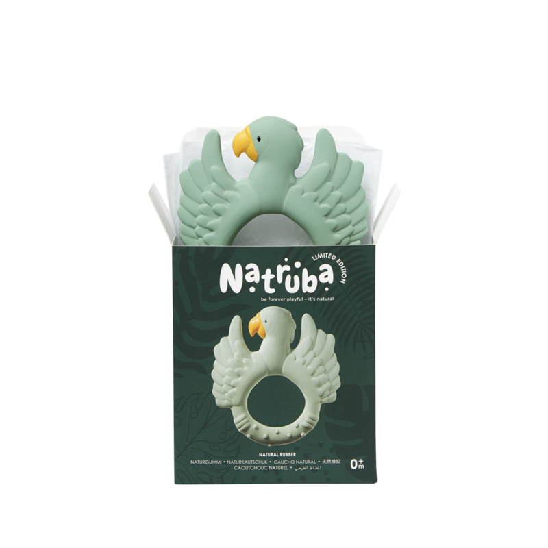 Natruba - Teether Parrot - Light Green - Laadlee