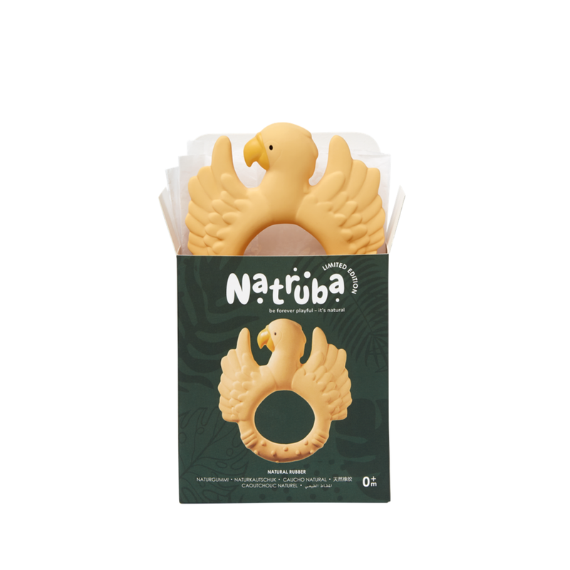 Natruba - Teether Parrot - Yellow - Laadlee