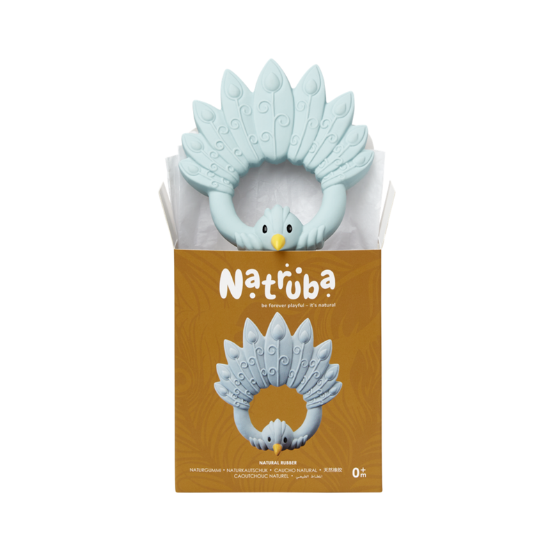 Natruba - Teether Peacock - Light Blue - Laadlee