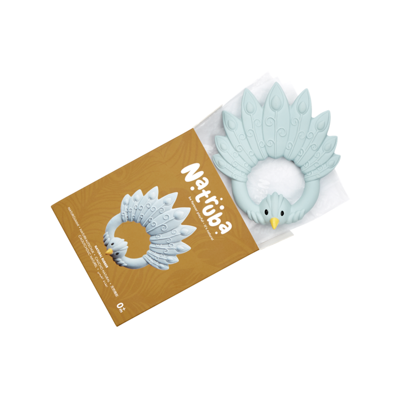 Natruba - Teether Peacock - Light Blue - Laadlee