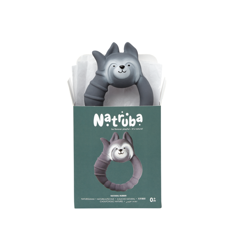 Natruba - Teether Raccoon - Grey - Laadlee