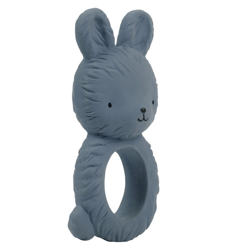 A Little Lovely Company Teething Ring - Bunny Charcoal Blue - Laadlee