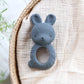 A Little Lovely Company Teething Ring - Bunny Charcoal Blue - Laadlee