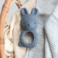 A Little Lovely Company Teething Ring - Bunny Charcoal Blue - Laadlee