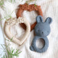 A Little Lovely Company Teething Ring - Bunny Charcoal Blue - Laadlee