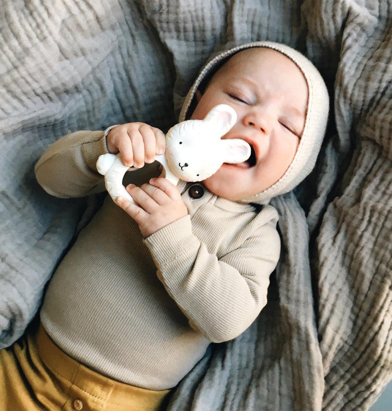 A Little Lovely Company Teething Ring - Bunny - Laadlee