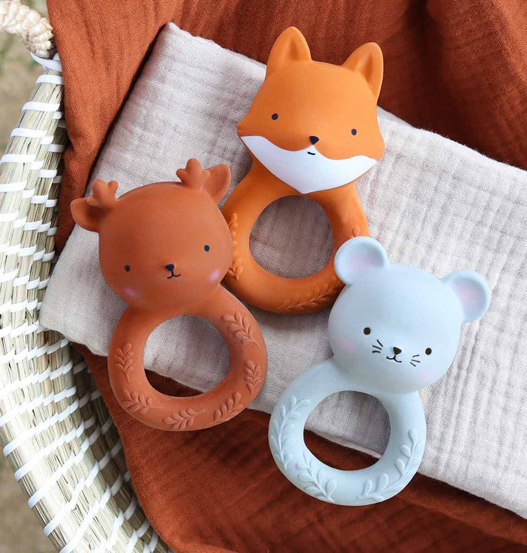 A Little Lovely Company Teething Ring - Mouse - Laadlee