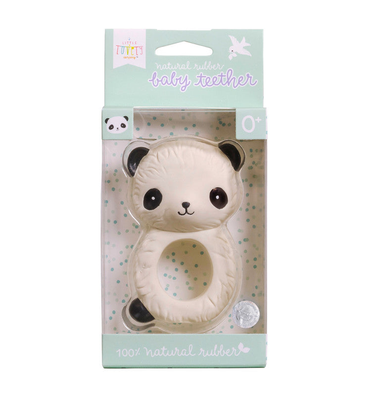 A Little Lovely Company Teething Ring - Panda - Laadlee