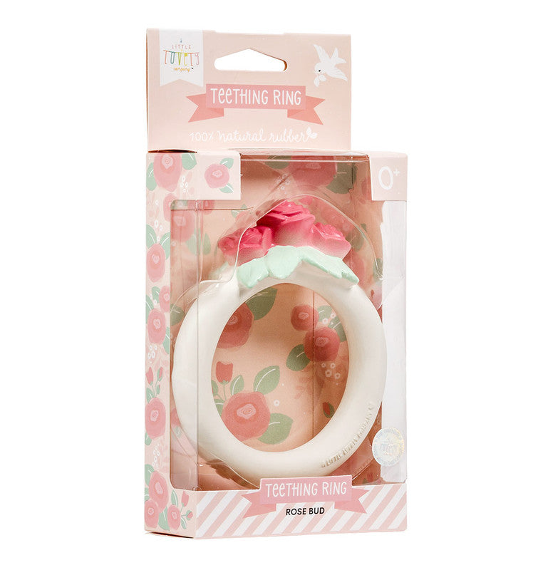 A Little Lovely Company Teething Ring - Rose Bud - Laadlee