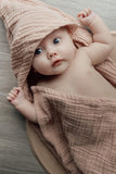 Natruba - Baby Hooded Bath Towel - Powder - Laadlee