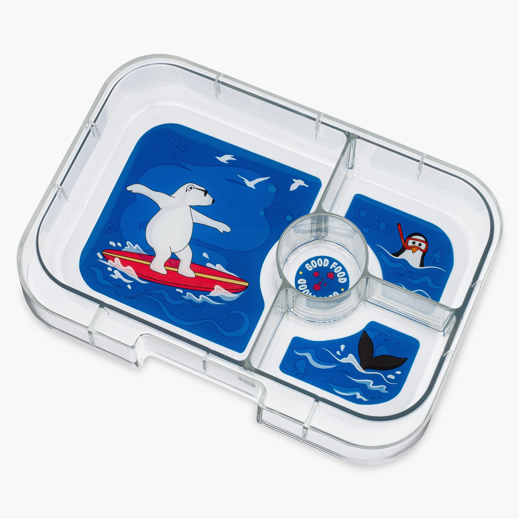 Yumbox Panino 4 Compartment Polar Bear Lunch Box - Roar Red - Laadlee