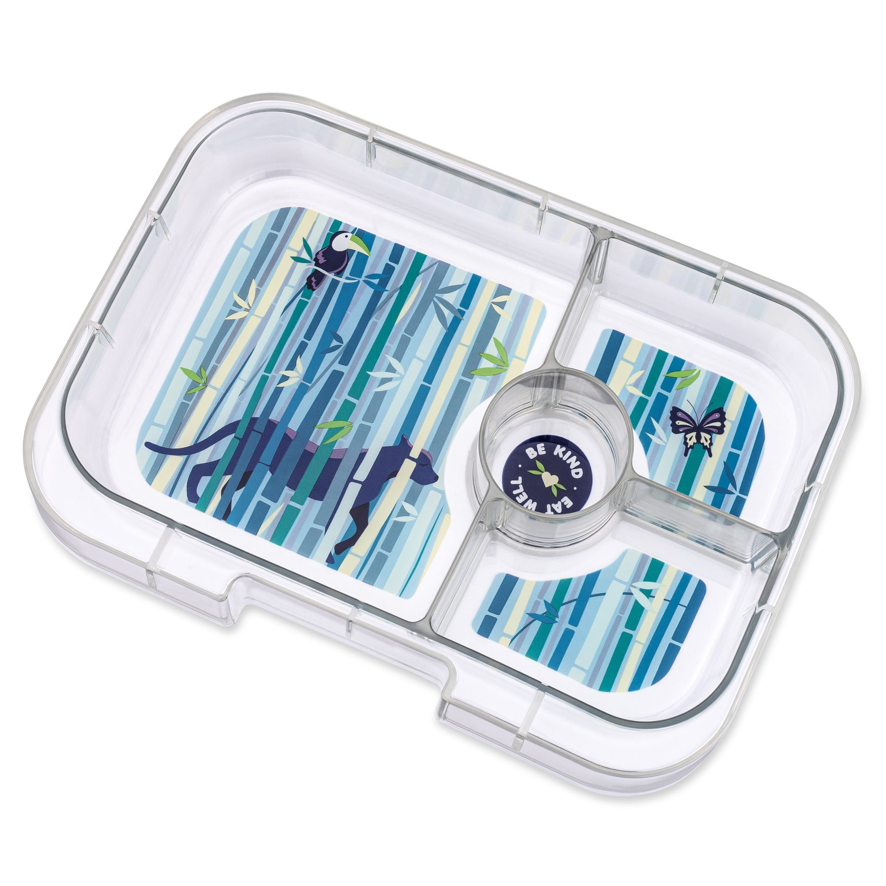 Yumbox Panino 4 Compartment Panther Lunch Box - Hazy Blue - Laadlee