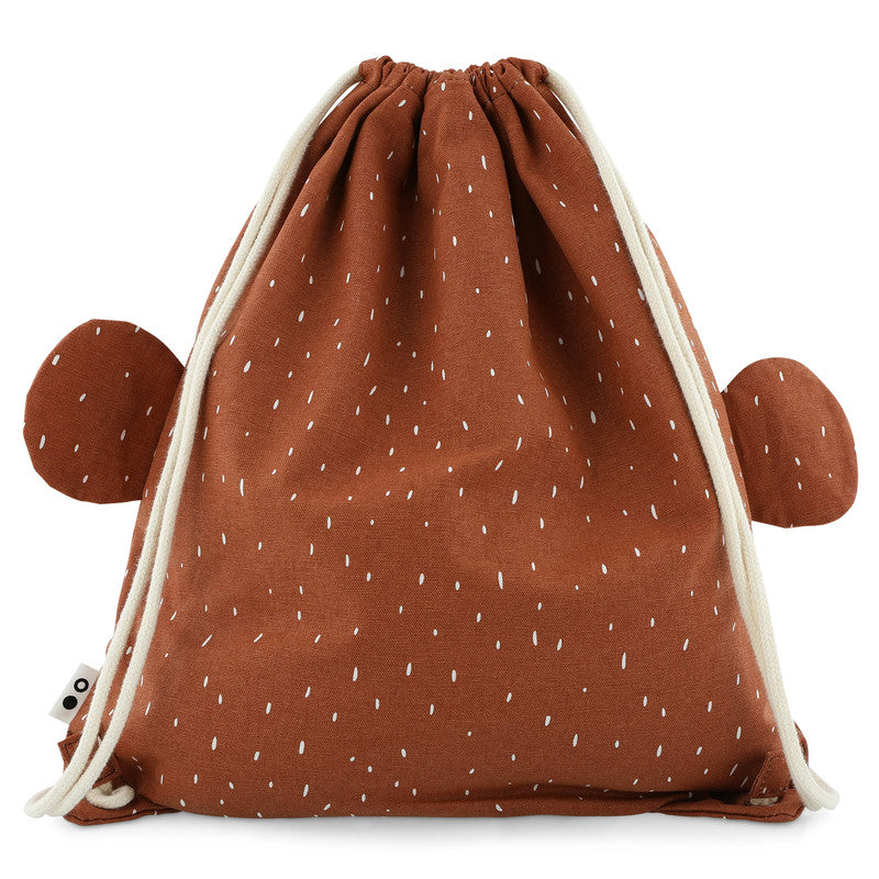 Trixie Drawstring Bag - Mr. Monkey - Laadlee