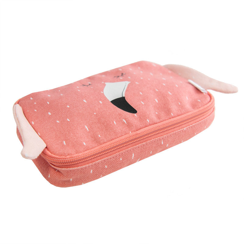 Trixie Pencil Case Rectangular - Mrs. Flamingo - Laadlee