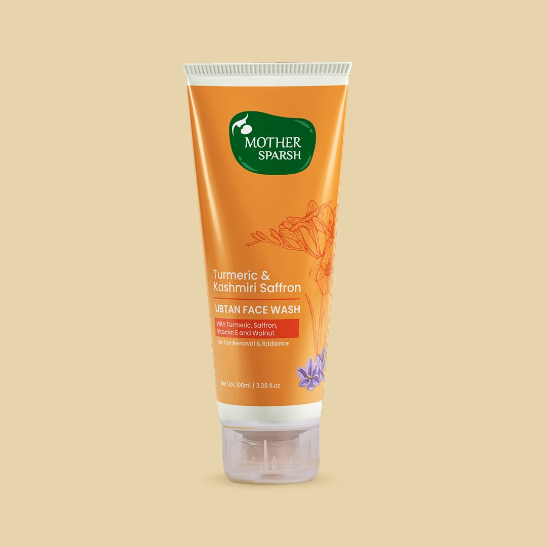 Mother Sparsh Turmeric & Kashmiri Saffron Ubtan Face Wash - 100ml - Laadlee