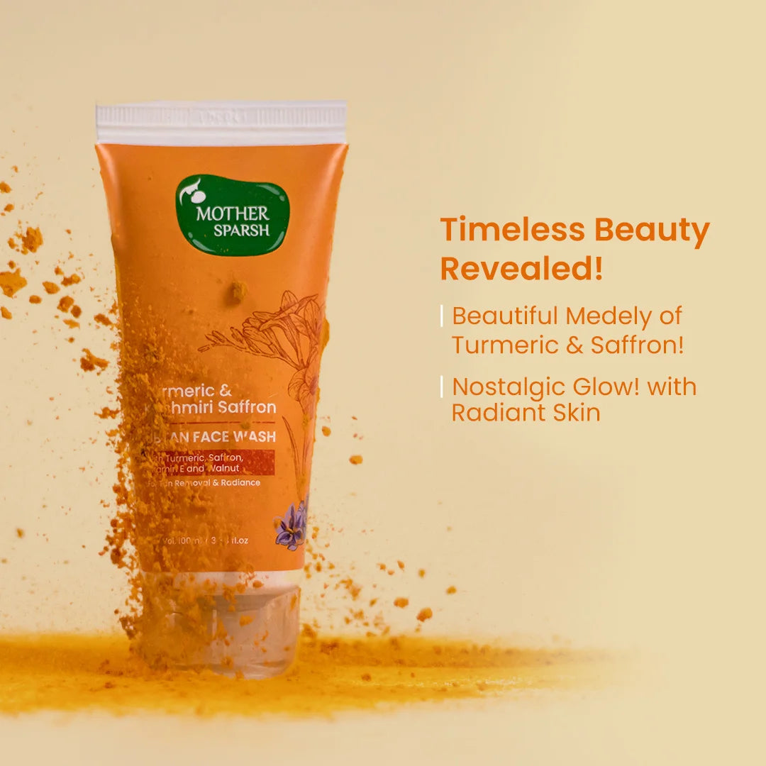 Mother Sparsh Turmeric & Kashmiri Saffron Ubtan Face Wash - 100ml - Laadlee