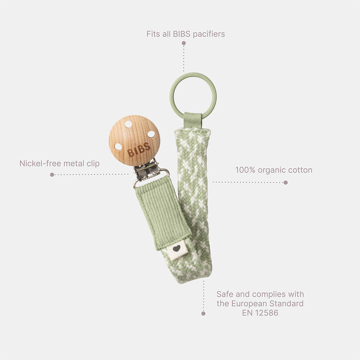 BIBS x LIBERTY Pacifier Clip - Camomile Lawn / Baby Blue - Laadlee