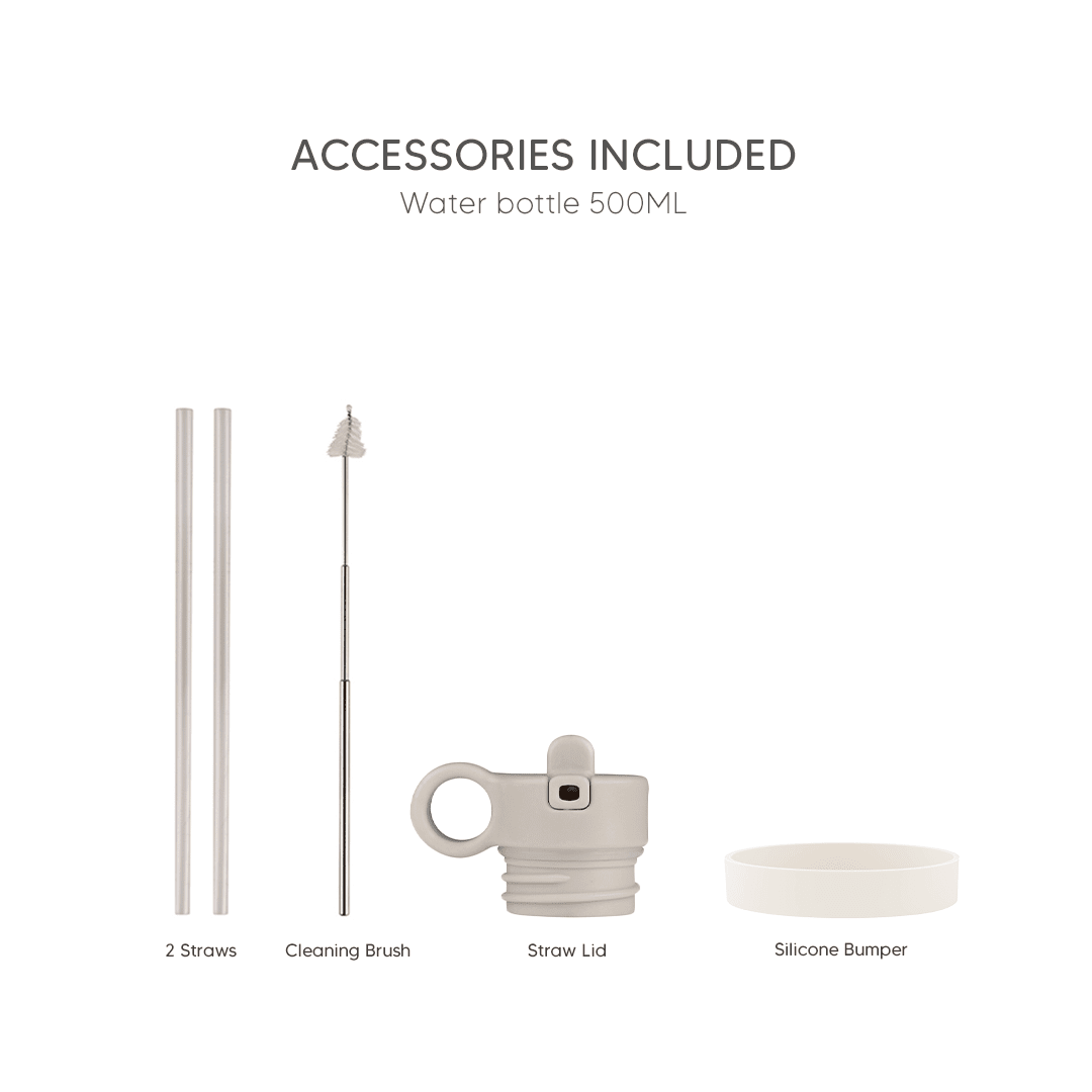 Citron Stainless Steel Water Bottle 500ml - Sophie la Girafe - Laadlee