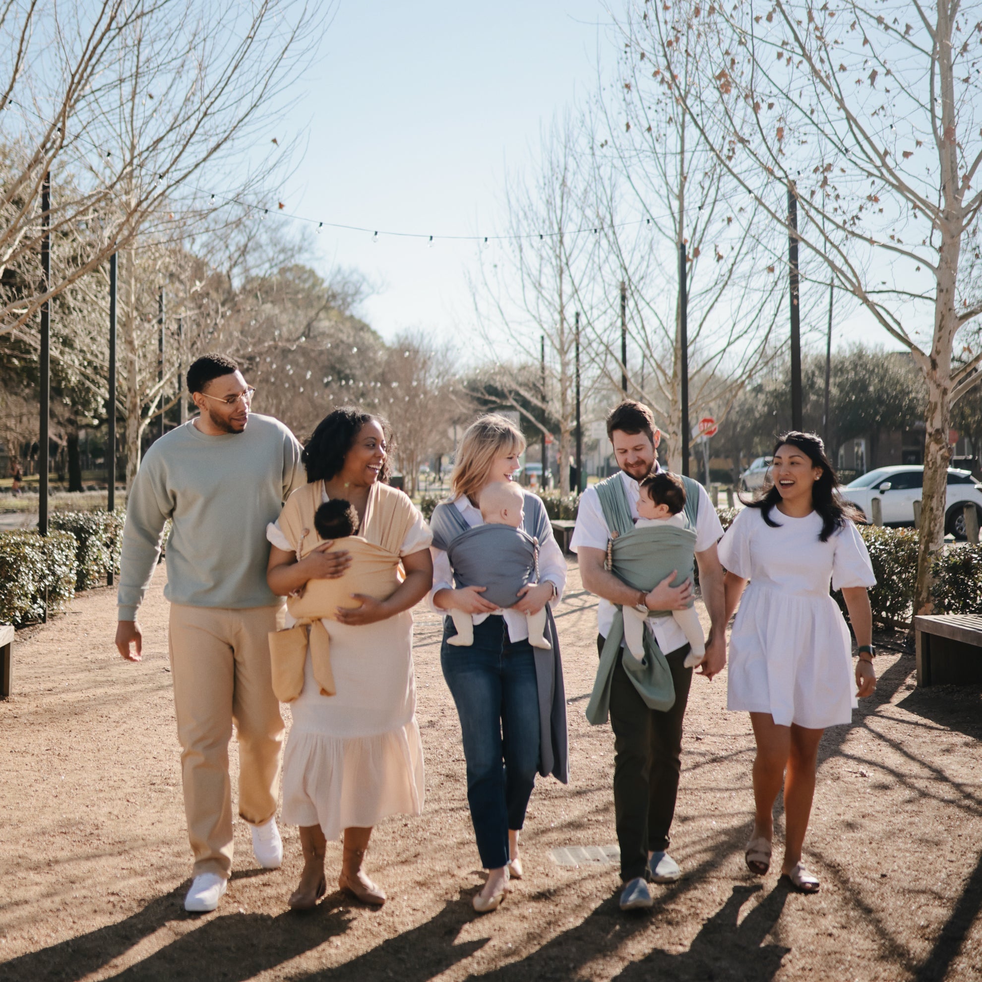 Mushie Baby Carrier Wrap Gray Melange - Laadlee