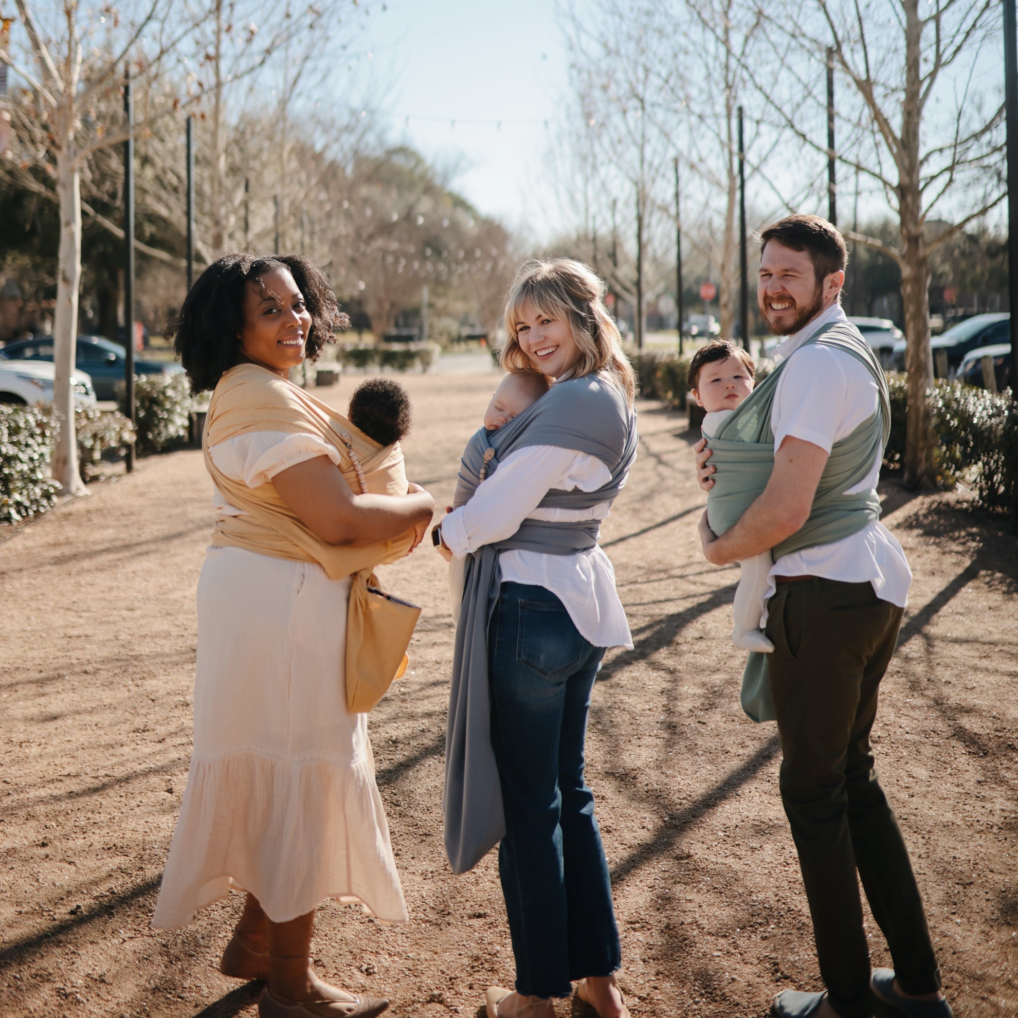 Mushie Baby Carrier Wrap Mustard Melange - Laadlee