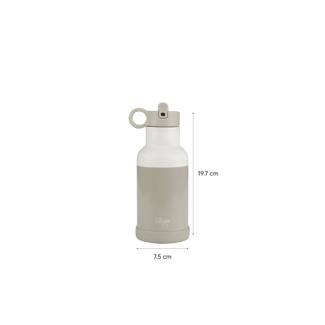 Citron Stainless Steel Water Bottle 350ml - Lemon - Laadlee