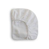 Mushie Crib Sheet Small White - Laadlee