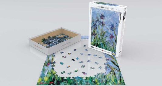 EuroGraphics Irises (Detail) by Claude Monet 1000 Pieces Puzzle - Laadlee