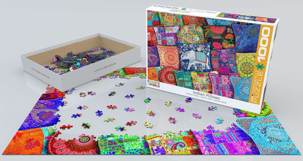 EuroGraphics Indian Pillows 1000 Pieces Puzzle - Laadlee