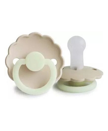 Frigg Daisy Silicone Baby Pacifier 0-6M, 1Pack, Croissant Night - Size 1 - Laadlee