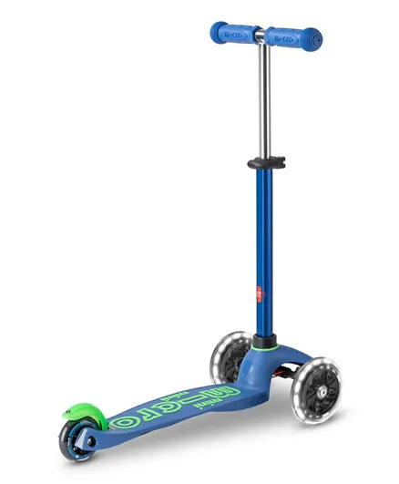 Mini Micro Deluxe Scooter with LED Wheels - Crystal Blue - Laadlee