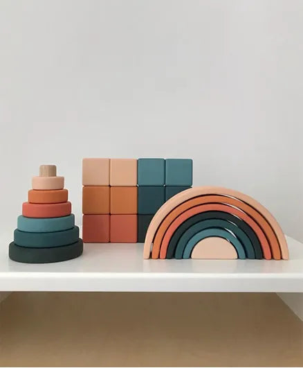 SABO Concept - Wooden Toy Ring Stacker Mini - Tropics - Laadlee