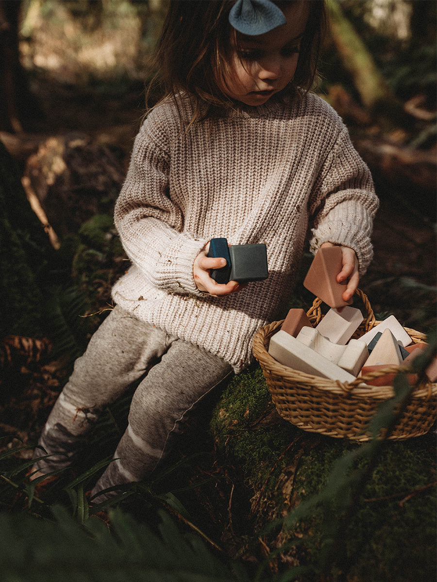 SABO Concept - Wooden Castle Building Blocks Set - Multi-Colored - Laadlee