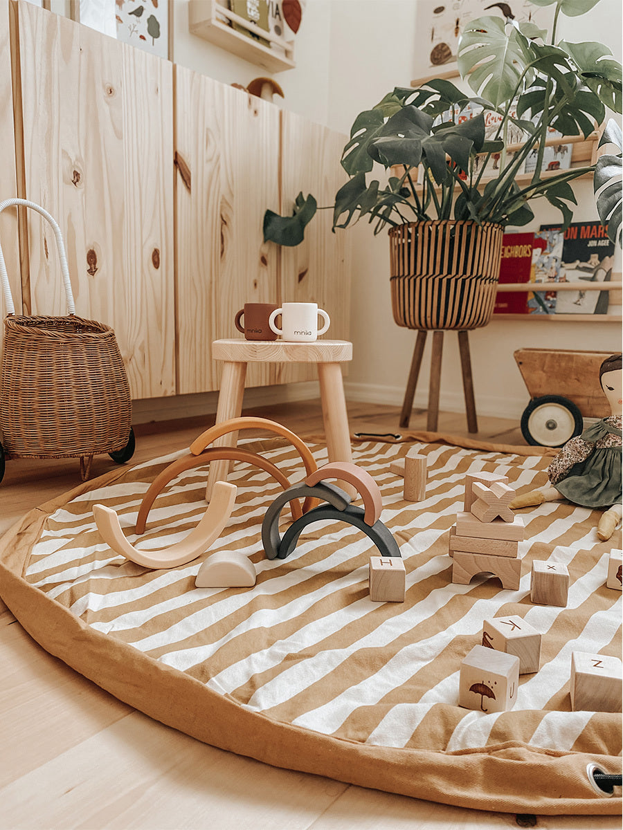 SABO Concept - Wooden Rainbow Toy - Mustard - Laadlee