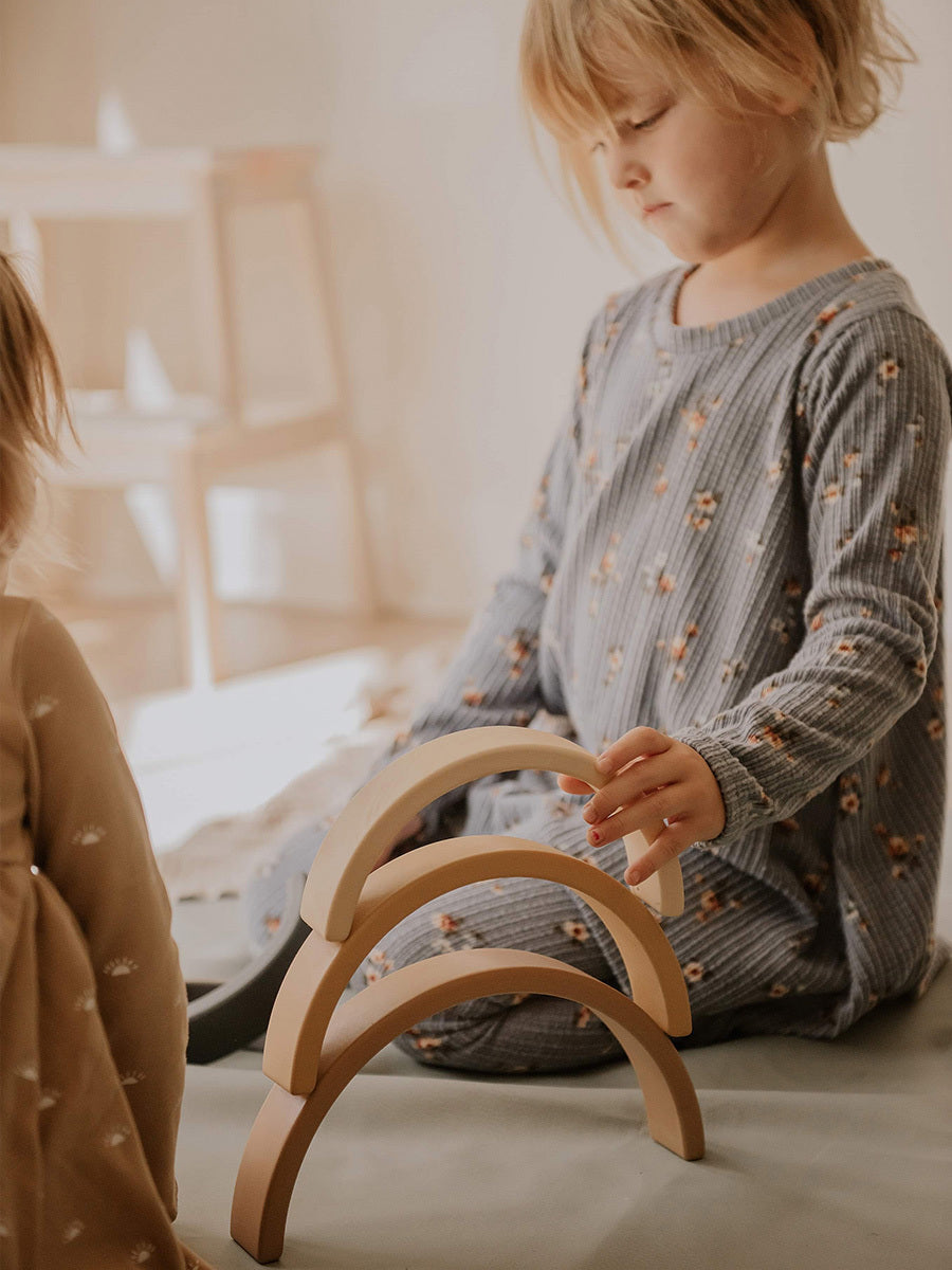 SABO Concept - Wooden Rainbow Toy - Mustard - Laadlee