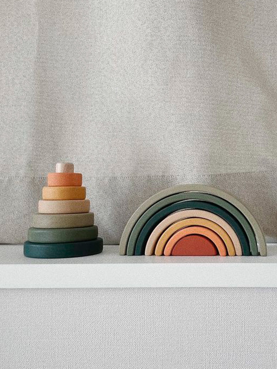 SABO Concept - Wooden Rainbow Toy Mini - Jungle - Laadlee