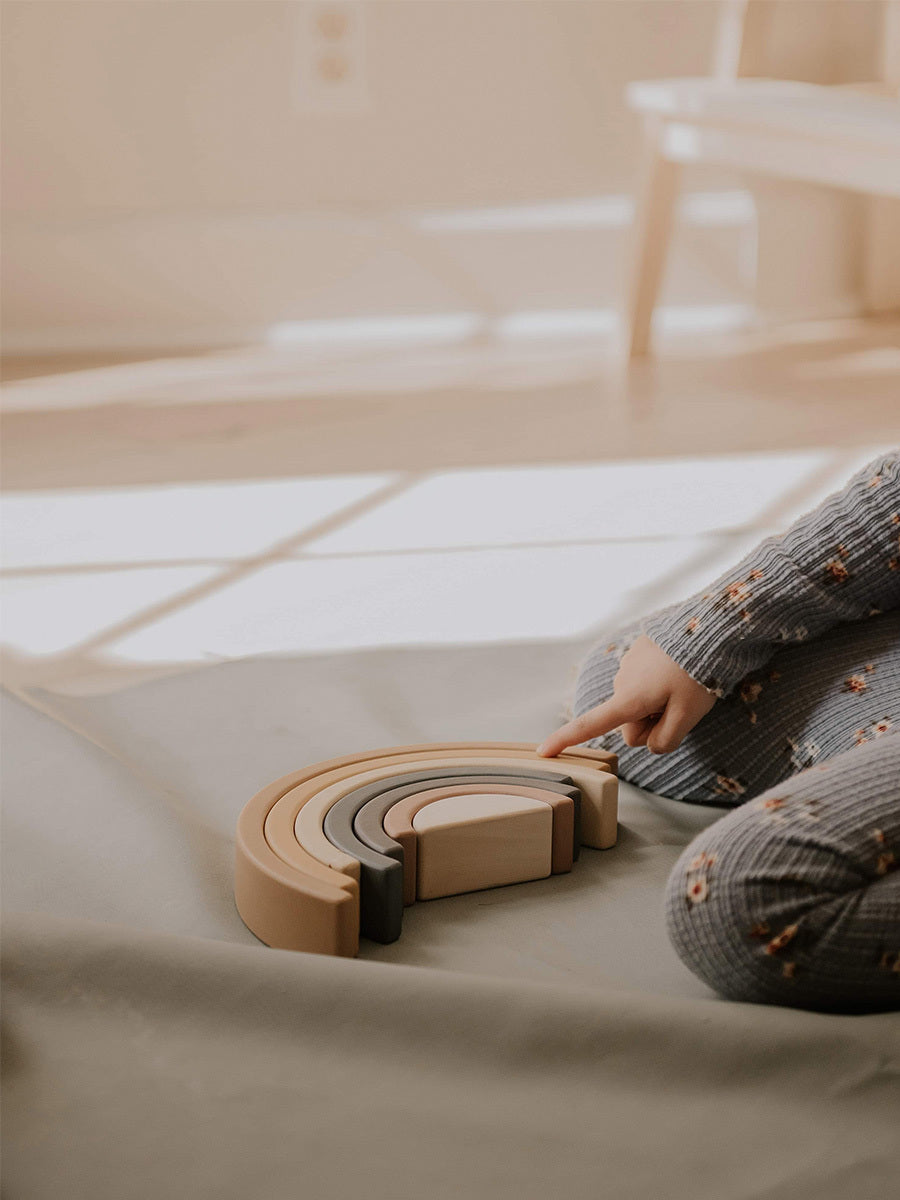 SABO Concept - Wooden Rainbow Toy - Mustard - Laadlee