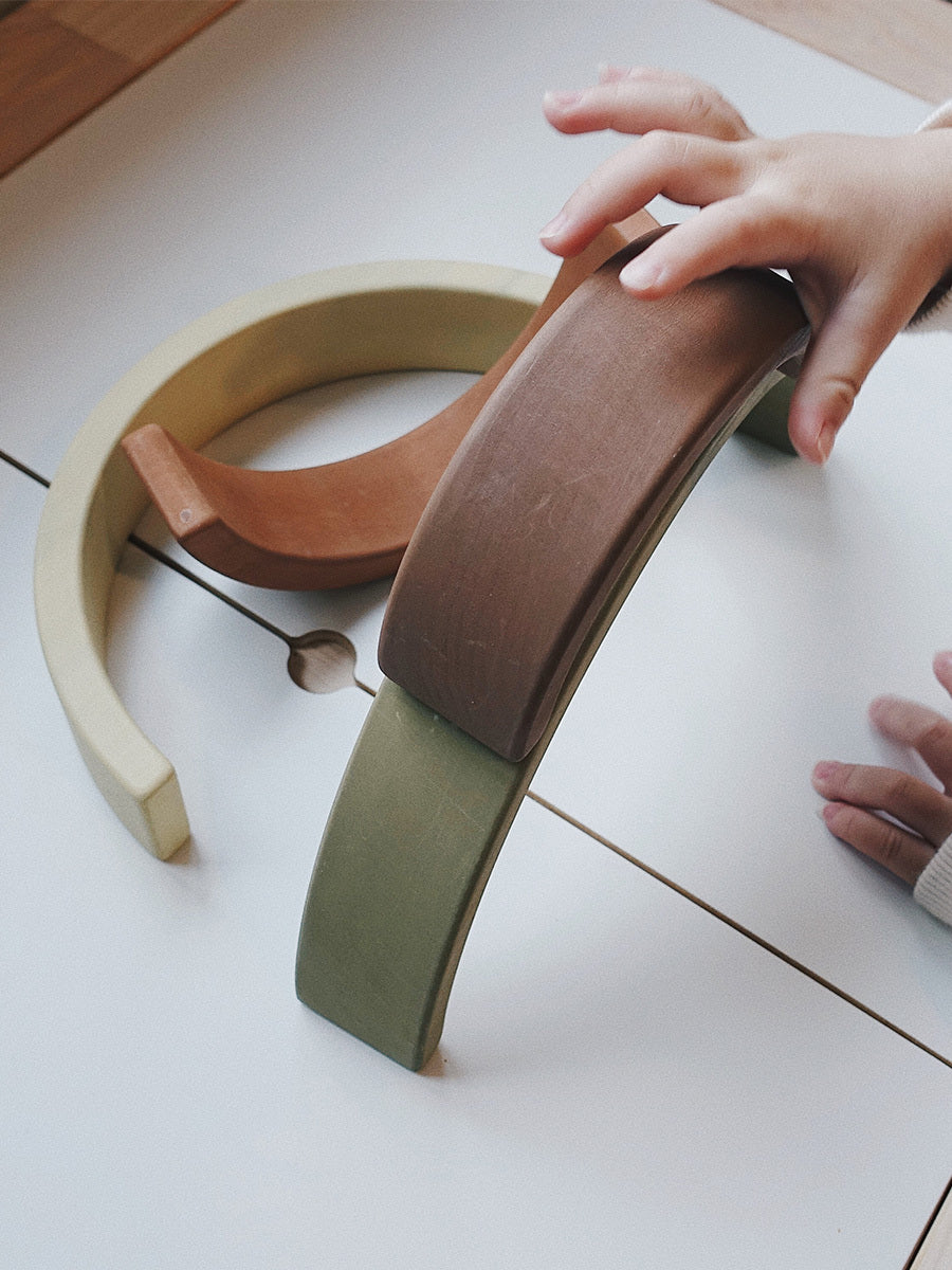 SABO Concept - Wooden Rainbow Toy - Olive - Laadlee